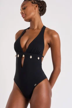 Banana Moon MAILLOT 1 PIECE SHELLINA BLACK-Femme Maillot 1 Pièce