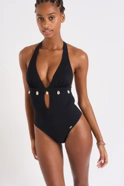 Banana Moon MAILLOT 1 PIECE SHELLINA BLACK-Femme Maillot 1 Pièce