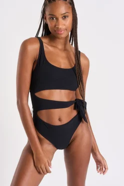Banana Moon MAILLOT 1 PIECE TREASURE BLACK-Femme Bonnet C|Maillot 1 Pièce