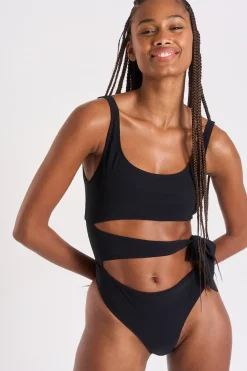Banana Moon MAILLOT 1 PIECE TREASURE BLACK-Femme Bonnet C|Maillot 1 Pièce